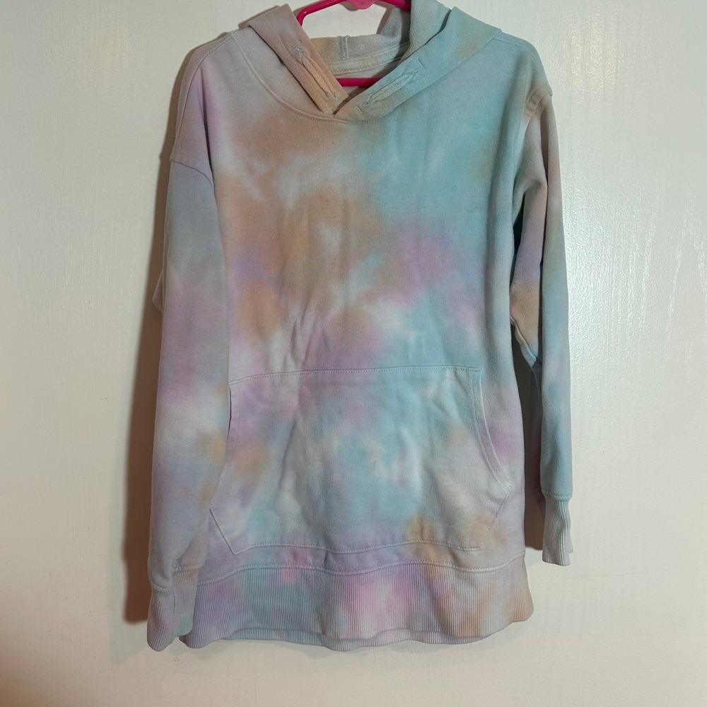Wonder Nation Tie Dye Hoodie Sweatshirt Pastel Pullover Girls Small